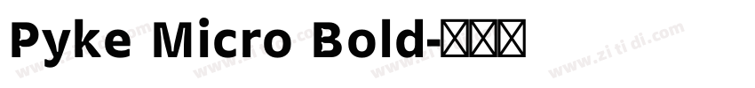 Pyke Micro Bold字体转换 Pyke Micro Bold字体转换